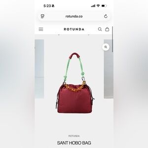 Sant Hobo Bag with Chain Strap burgundy